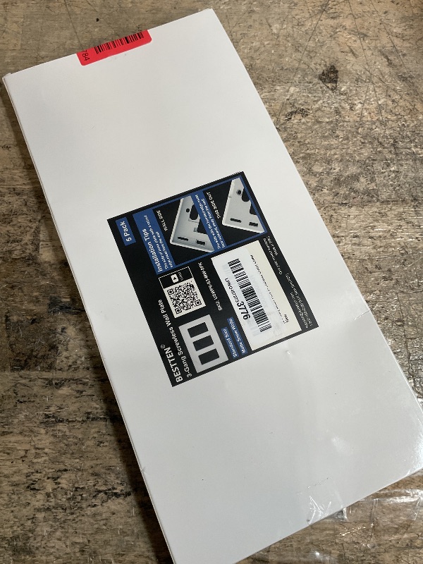 Photo 1 of (5 Pack) BESTTEN USWP6 Matte Snow White 3-Gang Screwless Wall Plate, Decorator Outlet Cover, H4.69” x W6.54”, for Light Switch, Dimmer, USB, GFCI, Receptacle