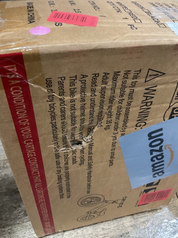 Photo 1 of ***DAMAGED - SEE NOTES/PICTURES*** Youthkkee 12 Inch Toddler Balance Bike for 1-3 Year Olds, No-Pedal Bike with Tool-Free Adjustable Seat, Quick Assembly, Gift for 1-3 Year Old Boys & Girls with Customizable Plate