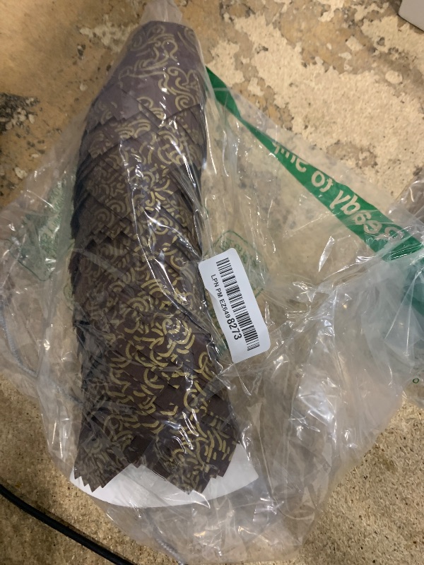 Photo 1 of 150pcs Tulip Cupcake Liners Baking Cups Muffin Liner Grease-Proof Paper Cupcake Wrappers for Wedding, Birthday Party, Standard Size (Golden Printed, Brown)