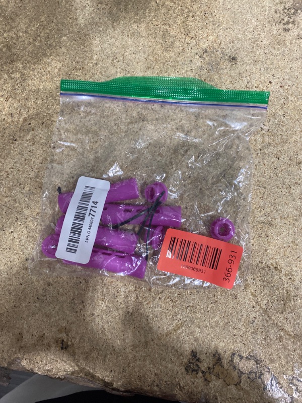 Photo 1 of ***ONLY 5 ROLLERS NO COMB*** 48 Pieces Hair Perm Rods Short Cold Wave Rods Plastic Perming Irons Hair Curling Rollers Curlers with Steel Pintail Comb Rat Tail Comb for Hairdressing Styling Supplies(0.75 Inch,Purple)