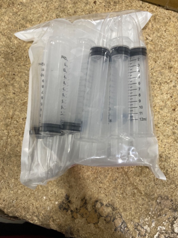 Photo 1 of 10 Pack Dental Syringes with Curved Tip Disposable Gradient Dental Irrigation Syringes for Oral Dental Care Tonsil Stone Removal Laboratory Feeding Small Pets Curved Measurable (12ml, transparent, 10)