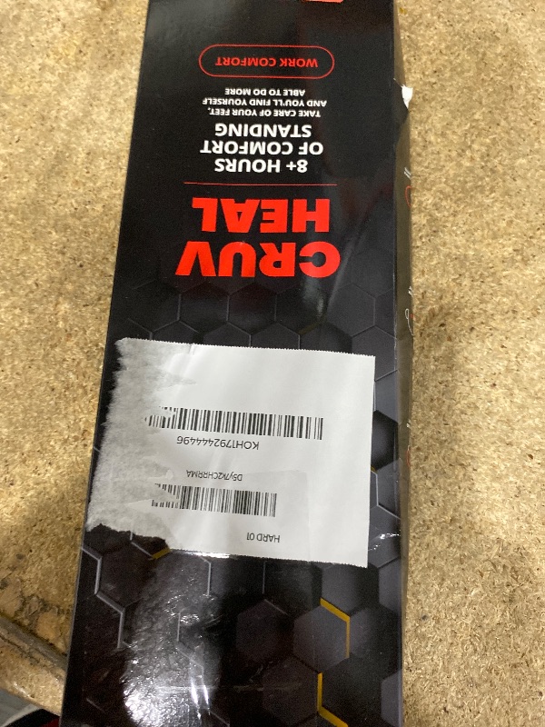 Photo 1 of (New) Work Comfort Orthotic Insoles - Anti Fatigue Shoe Insert Men Women - Low Arch Support - Shock Absorption - Foot Pain Relief - Work Boot Insoles (Black Hexagons, L)