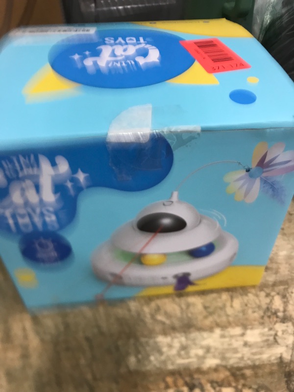 Photo 1 of ***MISSING ALL FEATHER ATTACHMENTS*** MOHAYA Interactive Cat Toys for Indoor Cats,4-in-1 Automatic Kitten Toy,Motion Activated Electronic Fluttering Butterfly,Track Balls, Moving Feather Toys for All Breeds,USB Rechargeable