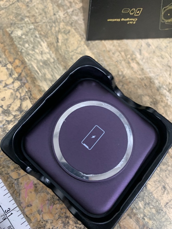 Photo 1 of ?2025 Upgraded?Wireless Charger 3 in 1, Foldable Wireless Charging Station with Night Light for Apple MagSafe Charger, Travel Magnetic Charger Stand, Nightstand Fast 15W Charging Station (20W Adapter)