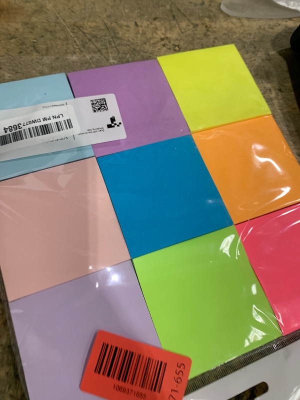 Photo 1 of (18 Pads) Sticky Notes 3x3 inch, Self-Stick Pads Bright Colors Sticky Note, Recyclable, Easy to Post for Home, Office, Notebook