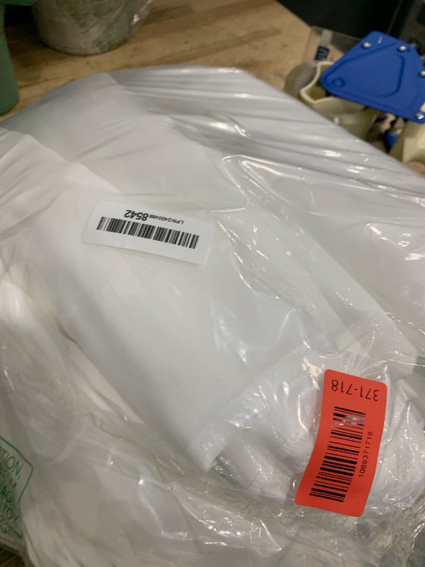 Photo 1 of 10 ft × 10 ft White Backdrop Curtain for Wedding Decor Holiday Party - White Wedding Backdrop Polyester Photography Backdrop Drapes Baby Shower Birthday Privacy Sliding Curtains Home Decor, 2 Panels