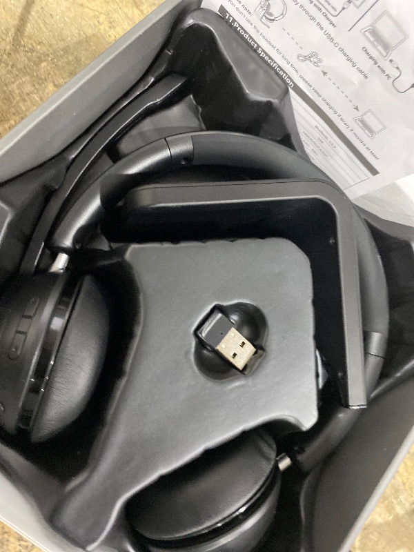 Photo 1 of (Upgraded Version) Wireless Headset, Bluetooth Headset with Noise Cancelling Microphone, Best Headphones with Mic Mute & USB Dongle for PC/Computer/Laptop/Cell Phones/Remote Work/Call Center