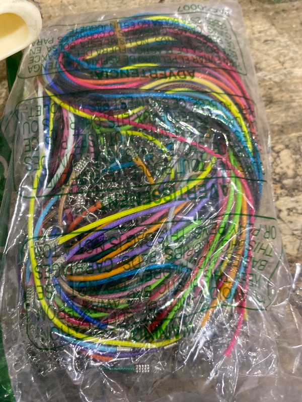 Photo 1 of 100Pcs Leather Necklace Cord with Clasps, Rope Necklace String, 25Color Necklace Cords for Pendants, 19.7" Premium Necklace Chains for Jewelry Making Supplies, 1.5mm Waxed Necklace Bracelet Cord DHOOZ