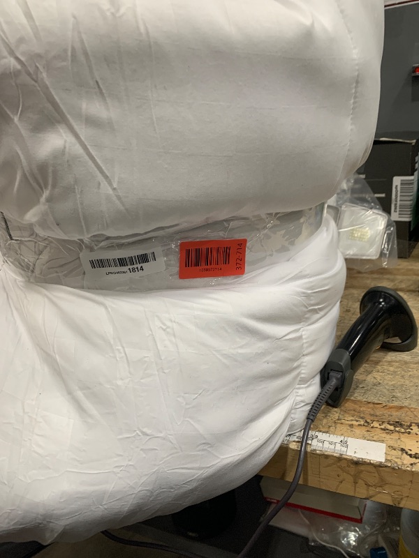 Photo 1 of ***DIRTY**** White Full/Queen Size Blanket Black Trimming