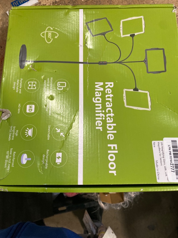 Photo 1 of 10X Magnifying Glass, with Light and Stand, 3 Light Modes Rechargeable Floor Magnifying,Suitable for Reading, Sewing, Crafts, DIY, Embroidery, Close Work. Magnifiers for Seniors