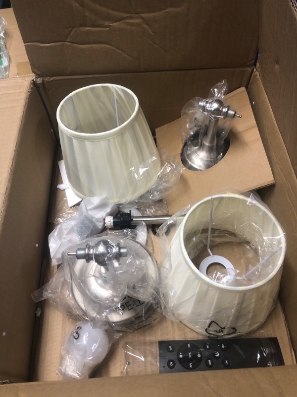 Photo 1 of ?Upgraded?Dimmable Gold Floor Lamps for Living Room, 11W LED Bulb Included, Modern Standing Lamp with Marble Base, Tall Pole Light with White Linen Shade for Bedroom Reading Office Corner Nursery