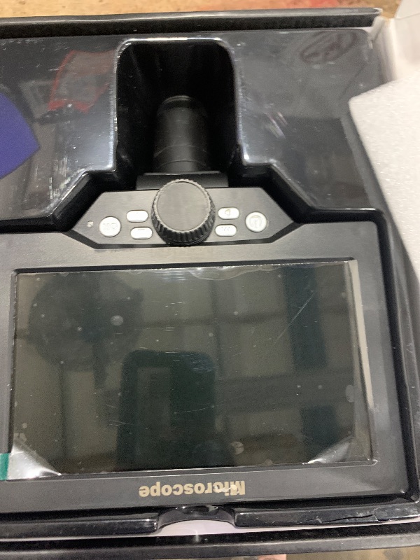 Photo 1 of ********************Missing parts************************
Koolertron 7 inch LCD Digital Microscope,12MP 1-1200X Magnification 1080P Coin Microscope with Screen,8 LED Lights,Rechargeable Battery Microscope for PCB Soldering Plant/Rock/Insect/Watch Repairin