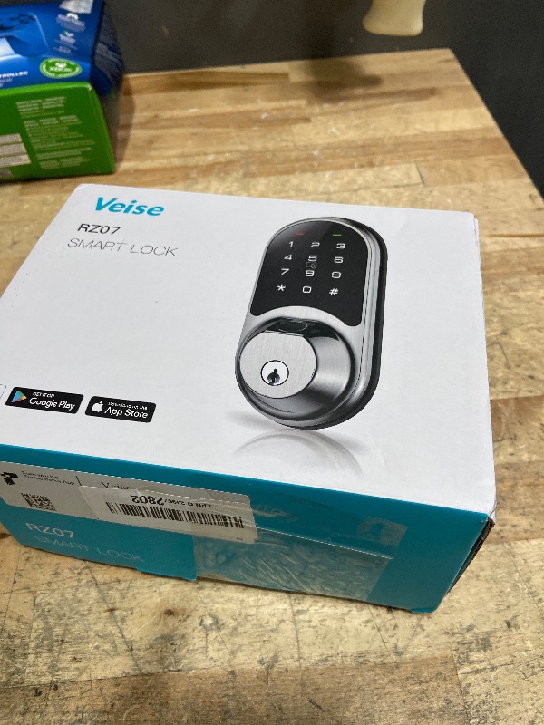 Photo 1 of ***ONLY UNLOCKS WITH KEY FINGERPRINT FUNCTION IS NOT FUNCTIONAL*** Veise RZ07 Smart Lock, Fingerprint Door Lock, 7-in-1 Keyless Entry with App Control, Electronic Touchscreen Keypad Deadbolt, Biometric Smart Locks for Front Door, Satin Nickel