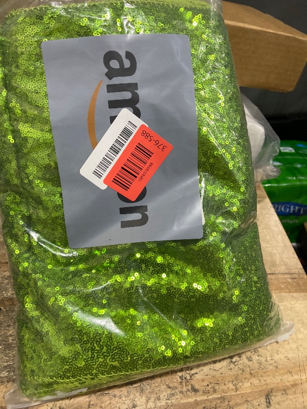Photo 1 of 10 Packs 12 x 72 inches Green Sequin Table Runner, Glitter Runner for Birthday Party Supplies Decorations Wedding Bachelorette Holiday Celebration Bridal Shower Baby Shower