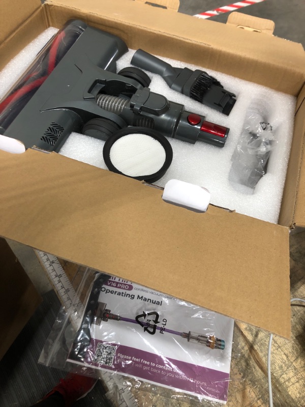 View 3 of *************MISSING THE CHARGER***************
Cordless Vacuum Cleaner, 600W 50KPA 70Min Powerful Vacuum Cleaners for Home, Self-Standing Stick Vacuum Cordless Rechargeable/ Anti-Tangle/OLED Screen/1.8L Cup for Home Pet Hair/Carpet/Hardwood Floor