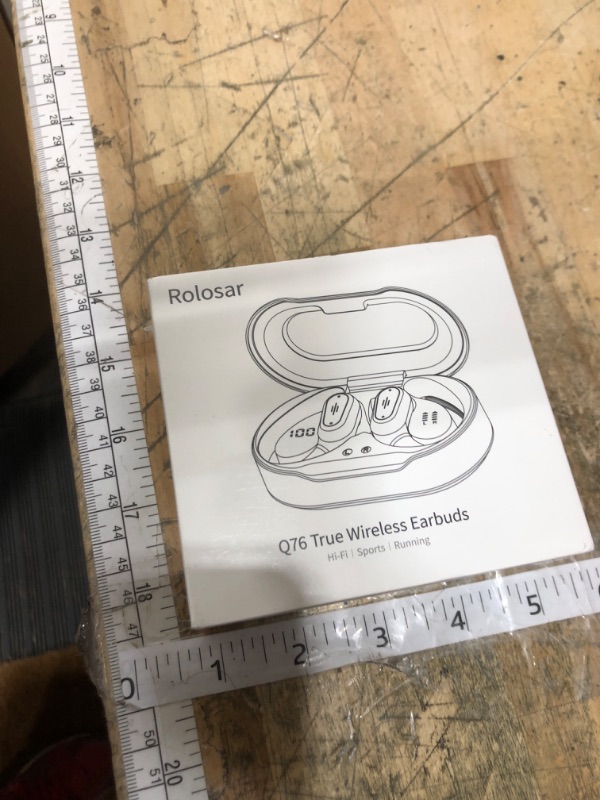Photo 1 of **FACTORY SEALED** Rolosar Wireless Earbuds, 2025 Bluetooth 5.4 Headphones Sport, Bluetooth Earbuds with ENC Noise Canceling Mic, 50H Stereo Wireless Headphones IP6-1 Waterproof with Earhooks, Dual LED Display