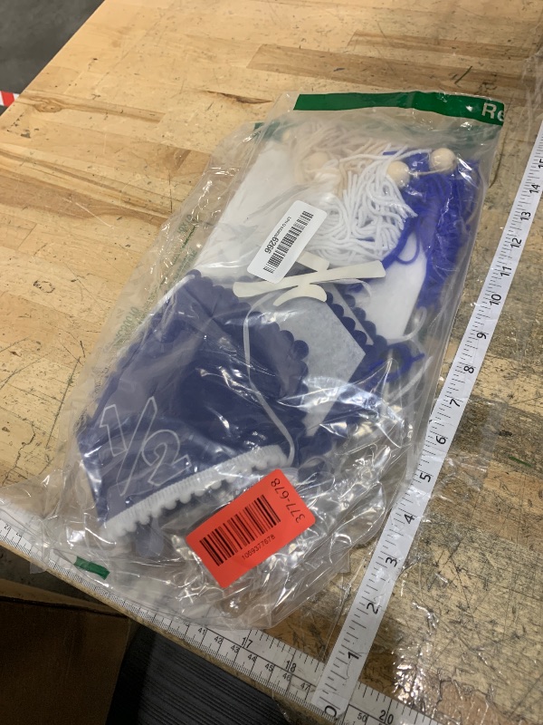 Photo 1 of 1/2 Birthday Blue Half Birthday Decorations - Blue Star It's My 1/2 Birth Banner, Glitter Cake Topper Tassel Wood Bead High Chair Banner & Crown, Hat Halfway to One Boy Girl Party Supplies