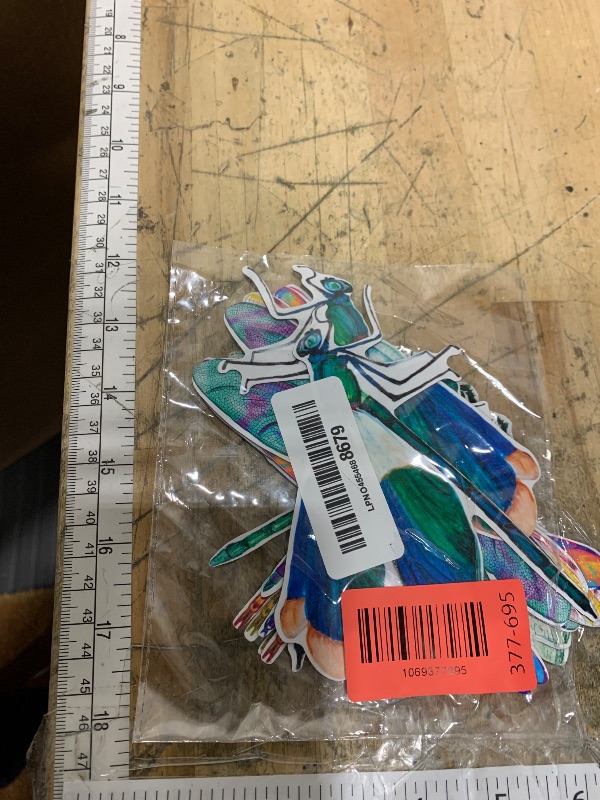 Photo 1 of 12 Pieces Dragonfly Screen Door Magnets Double Sided Screen Stickers Magnetic Flexible Door Protector Decorative Multicolor Refrigerator Magnets for Sliding Doors(Bright Style)