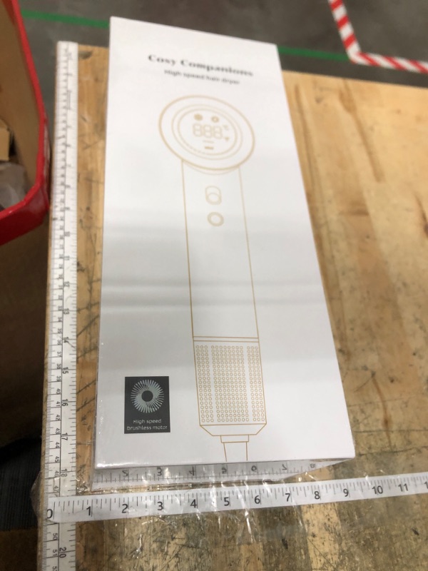 Photo 1 of **FACTORY SEALED** Hair Dryer - Negative Ionic Blow Dryer with 150000 RPM High Speed Brushless Motor for Fast Drying, Low Noise, HD Display Hair Dryer with Diffuser and Nozzle, 5 Temps & 2 Speeds