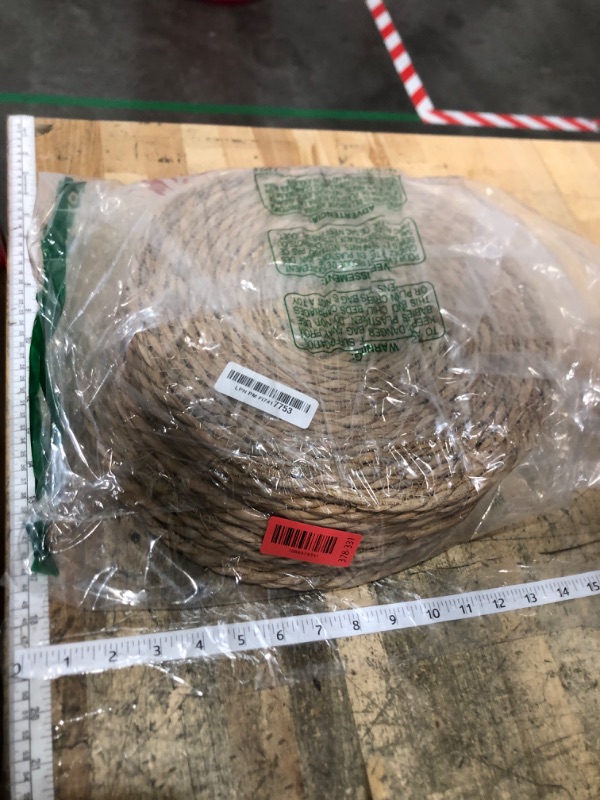 Photo 1 of 12 Inch Round Woven Placemats Set of 12, Boho Rattan Placemats Rustic Wicker Chargers for Dinner Plates Circle Straw Place Mats for Indoor & Outdoor Table Decor Wedding Farmhouse