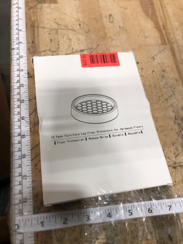 Photo 1 of 1.6"x1.6" Round Rubber Furniture Caster Cups, 12 PCS Chair Coasters for Carpet - Clear Non Slip Furniture Pads with Grip, Carpet Protector for Furniture Legs - Protect Any Flooring