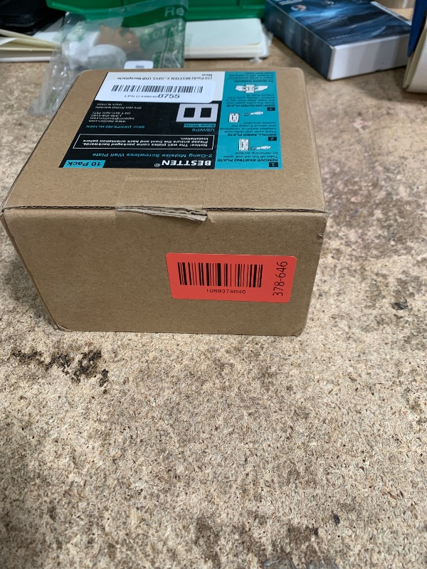 Photo 1 of [10 Pack] BESTTEN 2 Gang Mid-Size Screwless Outlet Cover, Midway Decorative Wall Plate, USWP6 Gloss Snow White, Midsize H4.88" x W4.93", UL Listed