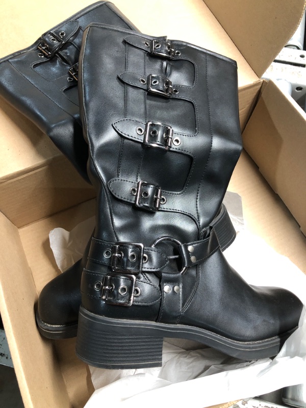 Photo 1 of (please see all images) DREAM PAIRS Combat Boots Ankle Booties Lace-up Platform Side Zipper Lug Sole Boots,Size 8.5