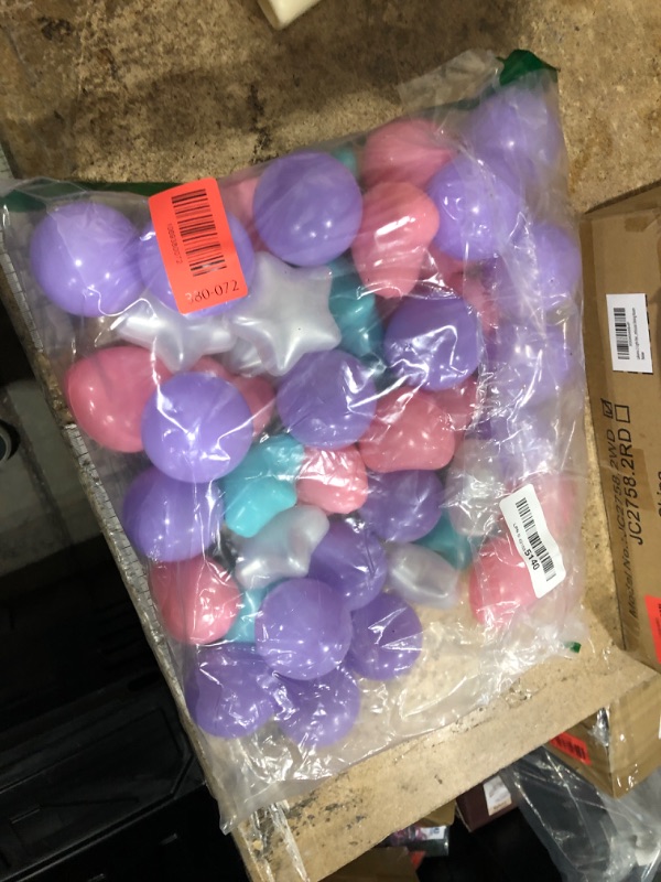 Photo 1 of ***MISSING PIECES*** Ball Pit Balls for Kids - Mixed Star Heart Round Crush Proof Play Plastic Balls for Ball Pit Phthalate Free BPA Free Non-Toxic Indoor Outdoor,Soft Plastic Pool Balls for Kids Birthday Party.