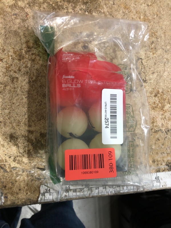 Photo 1 of ***SOME FUNCTIONAL SOME ARE NOT (BENT)*** Franklin Sports Glow in The Dark Ping Pong Balls - Official Size + Weight 40mm Table Tennis Balls - One Star Glow in The Dark Ping Pong - Durable High Performance - Green - 6 Pack