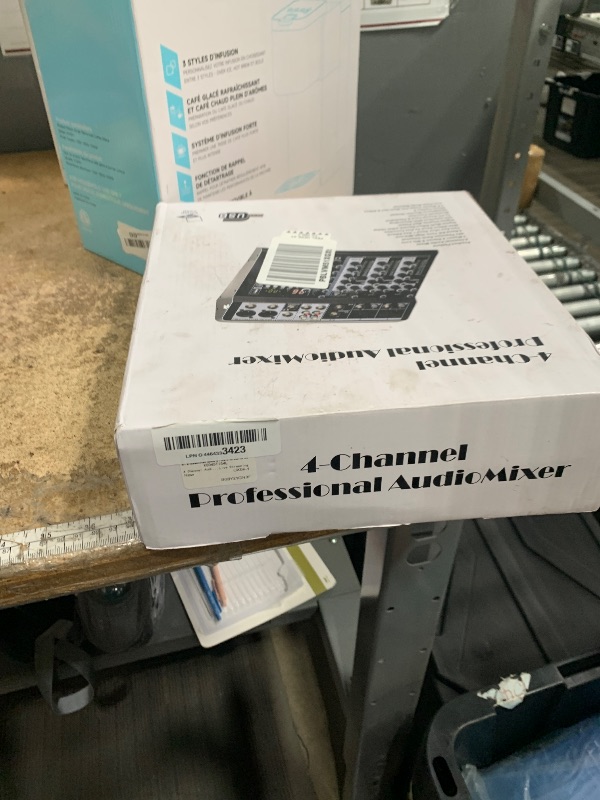 Photo 1 of ***HEAVILY USED/ DIRTY*** 4 Channel Audio Interfacer DJ Mixer Sound Board 16-Bit DSP Effect USB Audio Mixer Effects +48V Phantom Bluetooth for Karaoke Studio Streaming Recording,Live Streaming