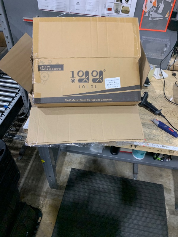 Photo 1 of 10L0L Golf Cart Driving Enclosure 2 Passenger for Yamaha G14 G16 G22 G29 Drive2 with Heavy Duty Zipper,600D Golf Cart Rain Cover Driving Covers with Roll-up Windshield, 4-Sided Clear Window