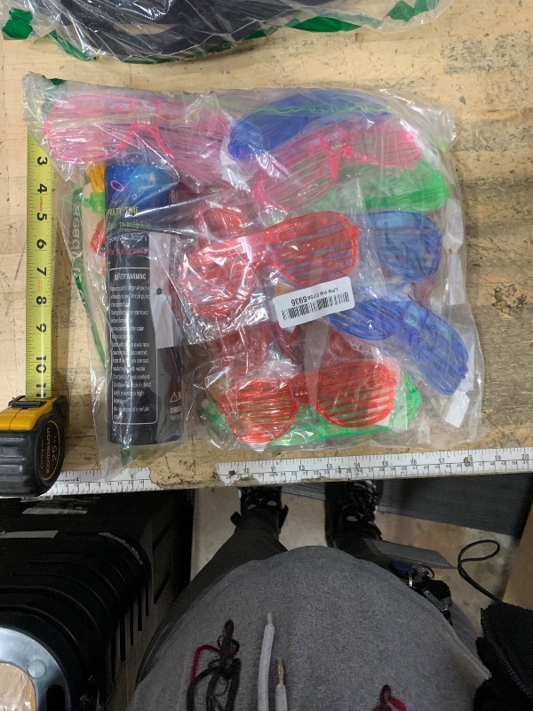 Photo 1 of 150PCS Glow in the Dark Party Supplies for Kids Adults, Light Up Party Favors with Light Up Glasses, Headband, Rings, 100 Glow Sticks Bulk Party Pack DIY Glow Necklaces Bracelets, Neon Party Supplies