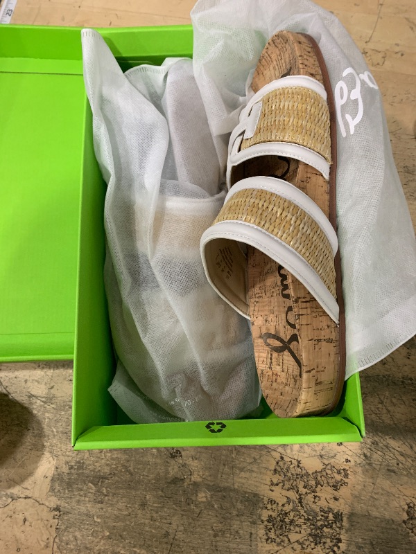 Photo 1 of (used) Sam Edelman Women's Rowan Slide Sandal, Dark Natural/Bright White, 11