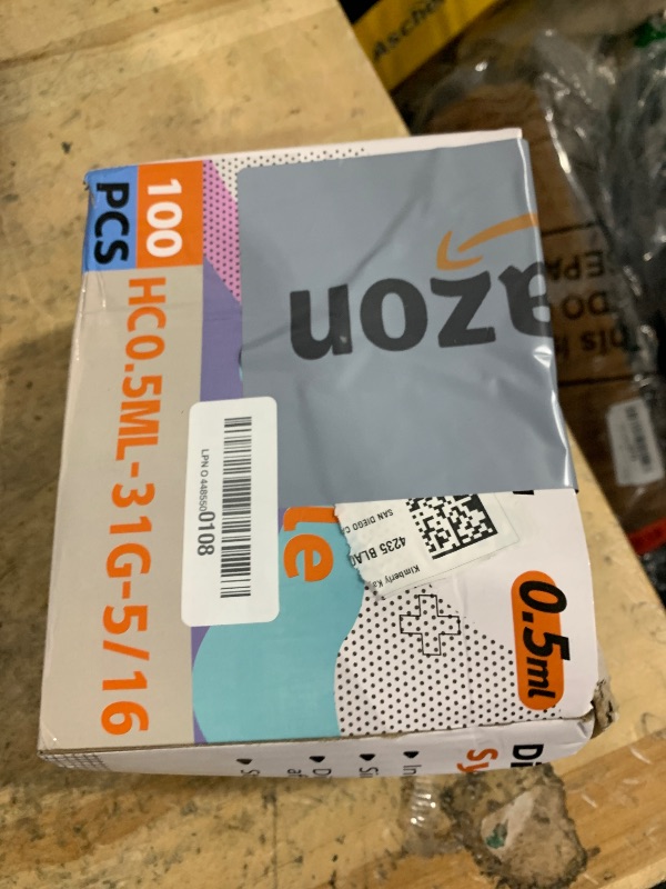 Photo 1 of 0.5ML Syringe, Lab Supplies Syringes 31G 5/16 Inch, Individually Wrapped, Pack of 100