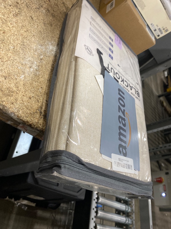 Photo 1 of 100% Blackout Shield Linen Blackout Curtains for Bedroom 84 Inches Long, Back Tab/Rod Pocket Living Room Drapes, Thermal Insulated Blackout Curtains 2 Panels Set, 50" W x 84" L, Cream