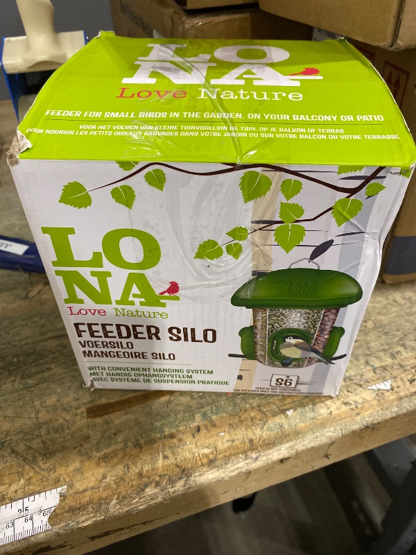 Photo 1 of (used)(unknown if complete) LONA Bird Feeders for Outdoors Hanging – 3 Separate Compartments, 3 Feeding Ports, Weatherproof Dome