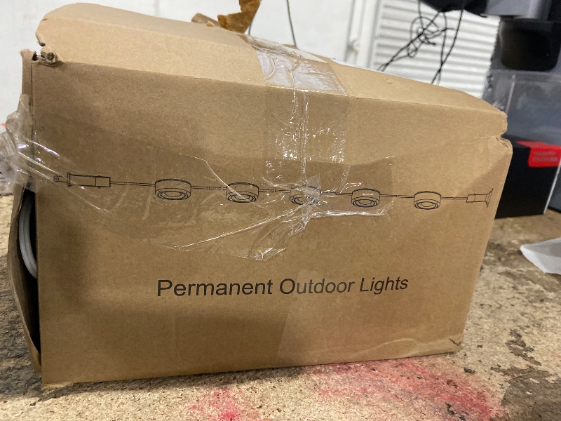 Photo 1 of ***FOR PARTS MISSING INSTRUCTIONS & PIECES**** Brightever Permanent Outdoor Lights, Upgraded Warm White Outdoor Light 100FT with 72 LED Lighting, IP65 Waterproof Eaves Lights for Daily, Garden, TV Backlights, Christmas Decor, Dimmable