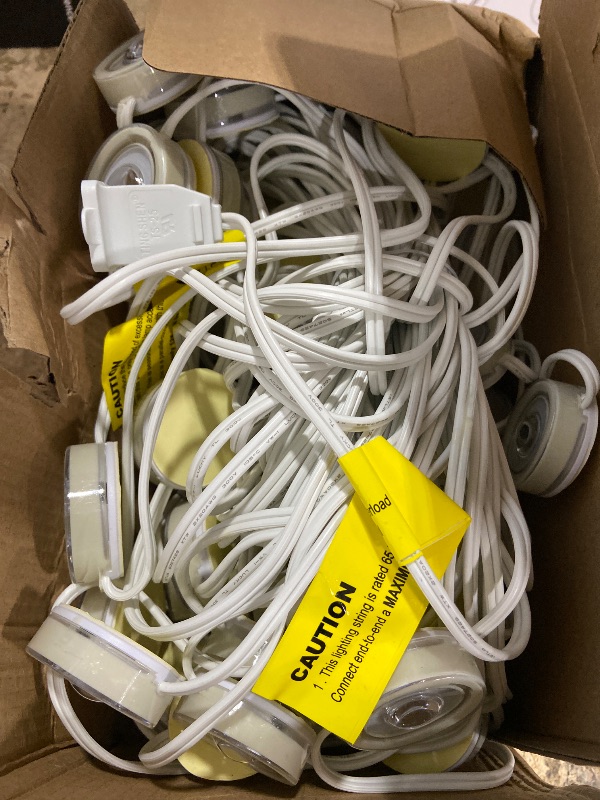 Photo 1 of ***FOR PARTS MISSING INSTRUCTIONS & PIECES**** Brightever Permanent Outdoor Lights, Upgraded Warm White Outdoor Light 100FT with 72 LED Lighting, IP65 Waterproof Eaves Lights for Daily, Garden, TV Backlights, Christmas Decor, Dimmable