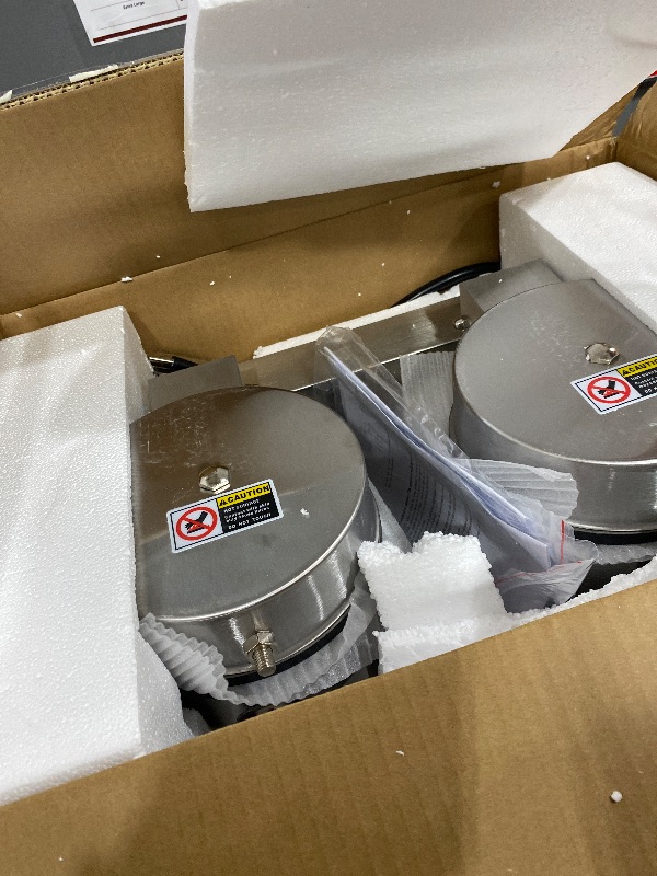 Photo 1 of 110V 2600W Commercial Double Waffle Maker,Non-Stick Commercial Waffle Baker,Stainless Steel Belgian Waffle Iron for Restaurant Party Food Stall, Bakery Snack Bar Family