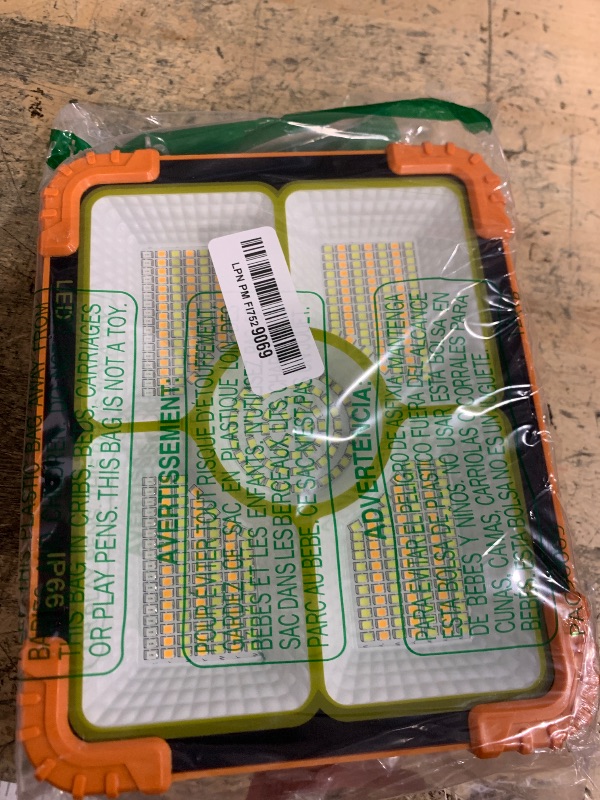 Photo 1 of 100W LED Solar Work Light, 466 LED 10000LM Magnetic Worklight with 5 Modes, 12000mAh Battary Rechargeable, IP66 Waterproof Portable Solar Outdoor Working Light for Emergency, Repair, Camping