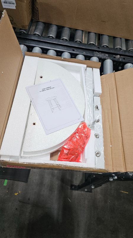 Photo 2 of sthmec Side Table, Small Round End Table with Storage Shelf for Small Space, 2-Tier Bedside Table Sofa Couch Table, Round Accent Table Nighstands for Living Room, Bedroom,White