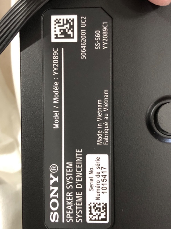 Photo 1 of ***SEE NOTES***
Sony BRAVIA Theater System 6, 5.1ch Home Theater System Sound bar with subwoofer and Rear Speakers, Surround Sound by Dolby Atmos/DTS:X Compatible HT-S60