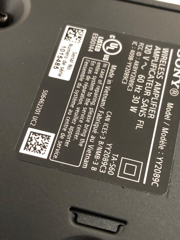 Photo 1 of ***SEE NOTES***
Sony BRAVIA Theater System 6, 5.1ch Home Theater System Sound bar with subwoofer and Rear Speakers, Surround Sound by Dolby Atmos/DTS:X Compatible HT-S60