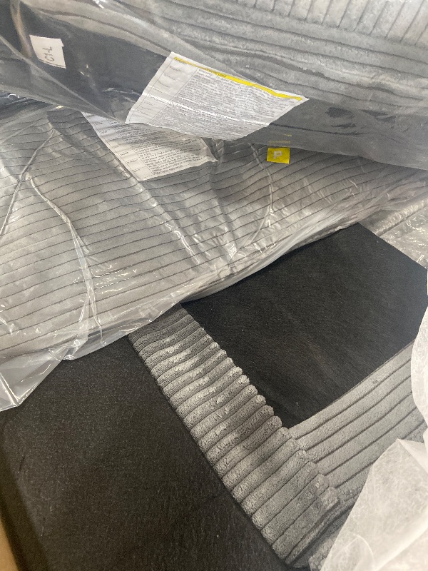 Photo 1 of *** PARTIAL SET - BOX 2 OF 2 ONLY - MISSING BOX 1 OF 2 *** VINGLI 110" Sectional Couches for Living Room,U Shaped Couch with Double Chaise, 4-Seat Sofa Set with Chenille Fabric for Home Furniture GRAY BOX 2 of 2 MISSING BOX 1