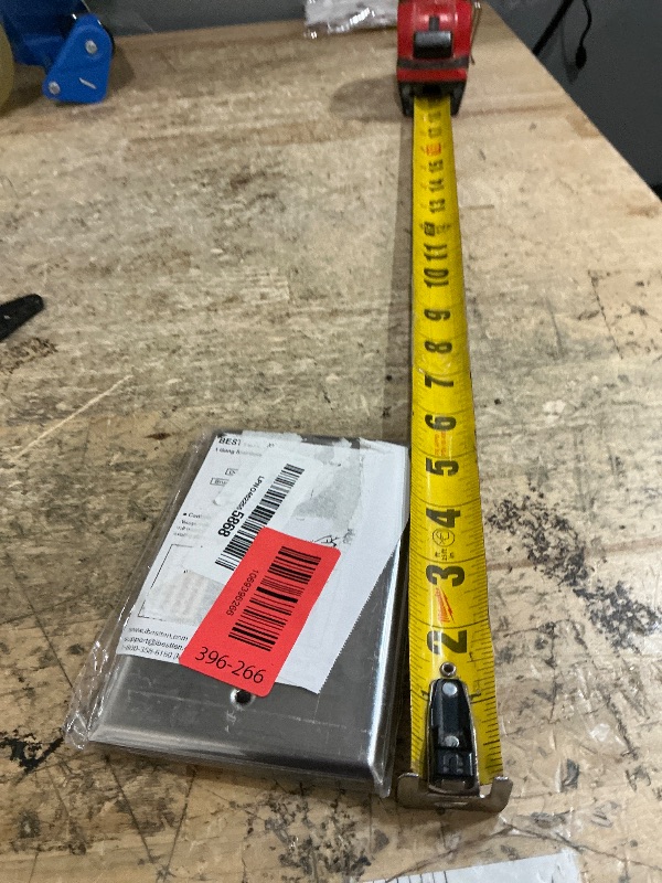 Photo 1 of [5 Pack] BESTTEN Oversized Decorator Metal Wall Plate with Plastic Film, Oversize Decor Receptacle Outlet Cover, Corrosion-Resistant Stainless Steel Switch Cover, Brushed Finish, Silver