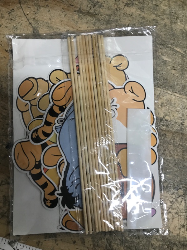 Photo 1 of 24 PCS Bear Party Decorations Centerpieces, Cute Table Toppers On Sticks Cutouts for Baby Shower Table Decorations Birthday Party Supplies