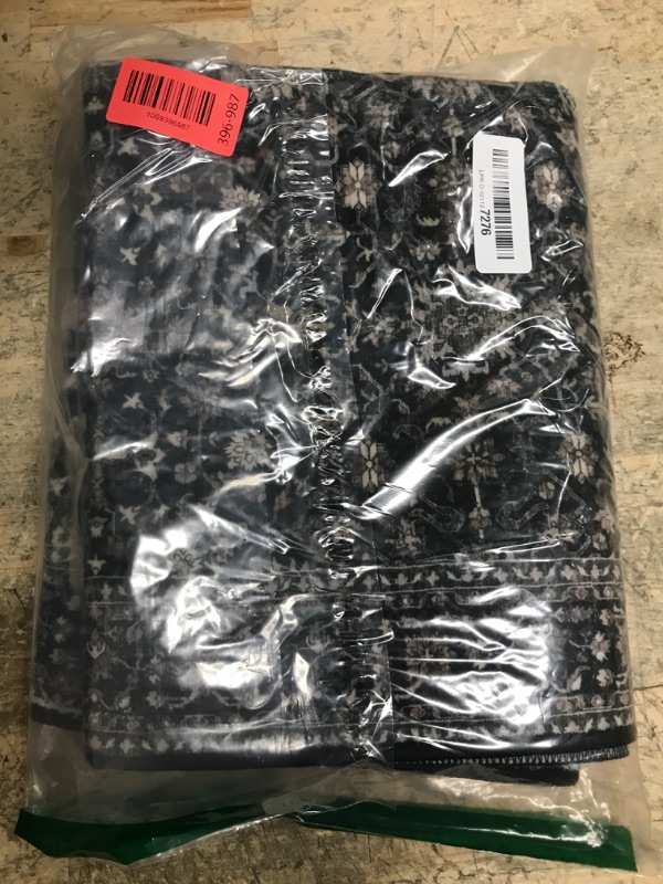 Photo 1 of DCX Machine Washable Black Entryway Rug 2x3, Non Slip Stain Resistant Vintage Floral Rug for Kitchen Bathroom Front Door Throw Rugs Indoor, Soft Low Pile Small Rugs for Entry