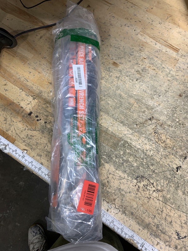 Photo 1 of ****MISSING 8,10 & 12 MM**** HORUSDY 9-Piece Extra Long Ratcheting Wrench Set, Double Box End Wrench Set with Tool Bag & Box, Metric 8-22mm, CR-V Steel