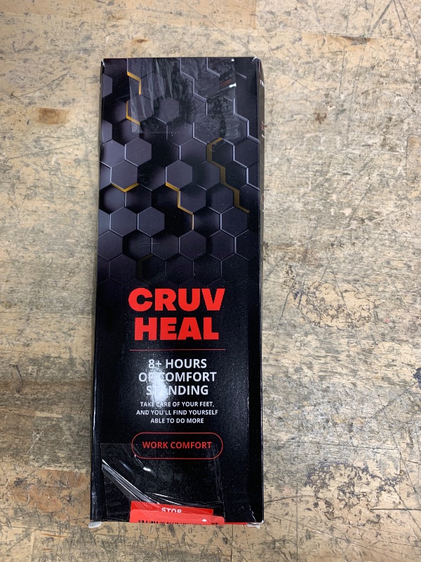 Photo 1 of (New) Work Comfort Orthotic Insoles - Anti Fatigue Shoe Insert Men Women - Low Arch Support - Shock Absorption - Foot Pain Relief - Work Boot Insoles (Black Hexagons, L)