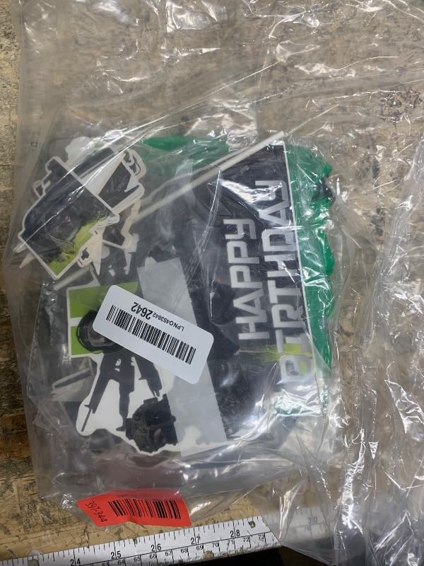 Photo 1 of 167Pcs Gaming Call Birthday Party Decorations Set, Includes Happy Birthday Banner, Cake & Cupcake Toppers, Balloons, Tablecloth, and Dinnerware for 10 Guests